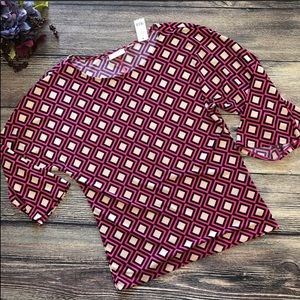 New York & Company Geo Diamond Blouse sz Medium